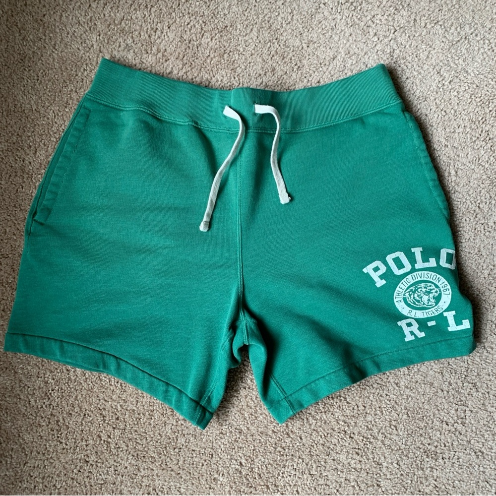 Polo Ralph Lauren 6" Tiger Fleece Athletic Division Shorts Men’s Sz M Green